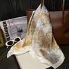Bufanda de Seda Nueva Estilo 70 con Tacto de Alta Gama, Bufanda Cuadrada Pequeña Versátil Estilo Coreano, Bufanda Decorativa Profesional para Cuello Estampada por Ambos Lados de Seda Artificial