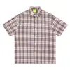 Camisa a Cuadros de Manga Corta Estilo Japonés para Hombres y Mujeres, Top Casual Relajado Vintage de Verano, Camisa Azul Juvenil de Moda