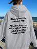 Sudadera con Capucha para Mujer, Estampado de Letras Lisas, Bolsillo Canguro, Cordón, para Sitio Web de Comercio Exterior Independiente