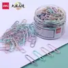 Clips para Papel Deli 0018 Clips para Papel Niquelados 0037 en un Barril para Fijar y Organizar Documentos, Uso de Oficina y Financiero