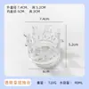 Taza Vacía de Vidrio Transparente Resistente a Altas Temperaturas Contenedor para Velas de Aromaterapia Caseras DIY Taza de Cristal con Tapa con Patrón Colorido Escarchado