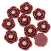 Acessórios de Flor Camélia Tridimensional de Furo Único com Base Plana de Pérola de Imitação ABS para Sapatos, Chapéus, Bolsas, Roupas, Brincos, Presilhas de Cabelo e Projetos DIY