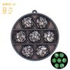 Cuentas de Silicona Pulsera de Transferencia de Agua Colorida Cuentas Redondas Perforadas Cuentas Sueltas Mordedor de Grado Alimenticio 15mm Accesorios para Bricolaje Cuentas para Orejas
