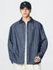 Roupas Masculinas Fengshe / Nova Camisa de Manga Longa da Primavera Masculina com Gola Reversível Camisa de Trabalho Jaqueta Jeans Vintage