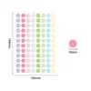Papel Sintético de Bolinhas Coloridas Marcadores de Etiqueta de Vinil Marcadores de Etiqueta Redondos Marcadores Decorativos Artesanais Adesivos de PVC