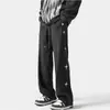 Pantalones Casuales Estilo High Street Americano para Hombre Otoño/Invierno Nueva Marca de Moda Pantalones Largos Deportivos Juveniles Pantalones Rectos Sueltos Versátiles
