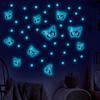 Pegatinas de Mariposa Luminosas Fluorescentes Puntos Decorativos para Habitación de Niños Dormitorio Pared de Fondo Pegatinas Autoadhesivas Pegatinas Luminosas