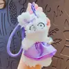 Llavero Colgante de Muñeca Conejo Twister de Peluche de Dibujos Animados Lindo para Pareja Llavero de Mochila Escolar Colgante Pequeño Regalo