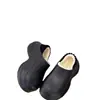 Ropa para exteriores, punta cerrada, impermeable, pantuflas de algodón, zapatos de algodón para casa para mujer, cálidos de invierno, pantuflas de algodón antideslizantes