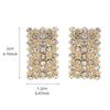 Pendientes de Moda de Lujo Ligero de Nuevo Estilo Transfronterizos de Alta Gama Incrustados de Diamantes Pendientes Versátiles de Diseño de Nicho con Personalidad