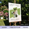 Letrero de Bienvenida para Propuesta Tablero Kt Personalizado Foto de Pareja Romántica Diseño de Personalización Paquete de Decoración Flores de Seda