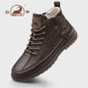 Zapatos Ram para Hombre Otoño e Invierno Botas de Caña Alta Nuevos Zapatos Casuales de Cuero de Caña Baja para Hombre Zapatos de Trabajo Retro