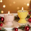 Zongbo Silicona DIY Aromaterapia Yeso Patrón de Alce Patrón de Tejido de Lana Tarro de Almacenamiento Taza para Velas Molde de Silicona