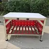 Mesa de Corte de Porco, Rack Suspenso para Carne de Açougue, Vitrine Refrigerada para Carnes Frescas de Supermercado Comercial, Bancada de Aço Inoxidável para Cortar e Vender Carne