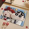 Alfombrilla Absorbente para Baño de Crayon Shin-Chan de Tierra de Diatomeas para el Hogar, Alfombrilla Antideslizante para Puerta de Baño/Inodoro, Alfombrilla Engrosada