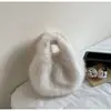 Otoño e Invierno 2025 Bolso Peludo Lindo Estilo Nuevo Portátil Gran Capacidad Bolso Cubo Relleno Transfronterizo