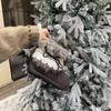 Otoño e Invierno 2025 Estilo Nuevo Milenio Peludos Versátiles Botas de Nieve Forro de Lana Aumento Interno Cálidos Zapatos de Algodón del Noreste Botines