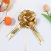 Nueva flor de mano extendida de flor de bola estéreo mate de gasa de nieve mediana 30# transfronteriza flor de mano extendida para envoltorio de regalo de vacaciones