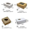 Caja de Avión de Papel Kraft Transfronteriza Jabón Artesanal Cartón con Ventana al por Mayor Mini Joyería Tarjeta Blanca Tarjeta Negra Caja Pequeña