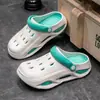 Zapatos Nuevos con Agujeros para Mujer de Suela Gruesa para Jardín de Verano Antideslizantes para Exteriores Pantuflas Zapato Desmontable Zapatos de Playa para Hombre
