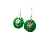 Brincos de Jade Brincos com Fivela Verde Jade Brincos com Fivela de Rocha de Quartzo Verde Espinafre Anel de Orelha Brincos de Jade