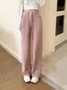 Jeans rosas mujer otoño nuevo diseño sentido nicho cintura alta pantalones rectos ligeramente holgados adelgazantes pierna ancha pantalones