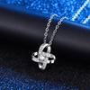 Cadena de Clavícula de Zirconia Incrustada Collar para Mujer Popular Dije de Trébol de Cuatro Hojas Temperamento de Alta Gama Incrustación Coreana Transfronteriza