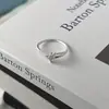 Nuevo Anillo de Estrella de Circonita Estilo Celebridad de Internet Diseño de Nicho Textura Exquisita Anudado Entrelazado Moda Versátil
