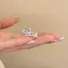 Anel Aberto de Pérola Barroca Francesa Design de Nicho Feminino Anel Empilhável para Dedo Indicador Anel Pulseira Leve de Luxo High-End