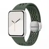 Aplicável à Xiaomi Smart Band 10pro Esportiva Perfurada Silicone Fivela Magnética Fecho Dobrável Pulseira de Relógio Rice Watch 5 6 Universal