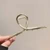 Presilha de Metal de Alta Qualidade para Mulheres, Nova Presilha Grande, Prendedor de Tubarão para a Parte de Trás da Cabeça, Grampo de Cabelo, Acessório de Cabelo