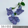 Explosiones Morado Azul Monet Jardín Morado Ventana Hermoso Chen Flor de Simulación Celebridad de Internet Suave Decoración de Boda Flor Artificial Lirio
