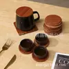 Tapete de Aislamiento Térmico de Madera, Posavasos de Sapele, Posavasos Doméstico para Mesa, Tapete Antiescaldado, Logo Personalizable