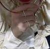 Anillo redondo brillante estilo retro de perla Shijia hecho a mano para mujer, versátil, clásico, para usar apilado, joyería para dama al por mayor