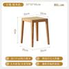 Rattan empilhável nórdico moderno sala de estar simples pequeno banco redondo doméstico madeira maciça baixa banqueta troca de sapatos casual banqueta pequena