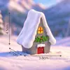 Paisaje miniatura de comercio exterior transfronterizo, escena creativa de nieve, casa, casa de Navidad, villa, regalo, accesorios de bola de cristal, adornos pequeños
