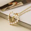 Aogu Moda Transfronteriza Lujo Accesible Chapado en Cobre Oro de 18 Quilates Zirconia Colgante de Corazón Collar para Mujer Nicho Gama Alta Cadena para Clavícula Nuevo