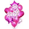 Set de 14 globos de aluminio con forma de estrella de cinco puntas, decoración de ambiente para boda y sala de bodas
