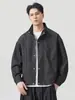 Chaqueta de Mezclilla Cruda Casual Anyang para Hombre, Nuevo Otoño 2026 Estilo Americano Marca de Moda Tendencia Cuello Alto Top para Hombre, Transfronterizo