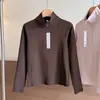 Pedido de marca grande~ Camiseta de manga larga de forro polar elástica ajustada con media cremallera para mujer, sudadera de capa base estilo nuevo