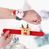 Anillo de Cierre Navideño de Dibujos Animados Pulsera de Juguete Navideño para Niños Joyería Árbol de Terciopelo Alce Pulsera de Cierre