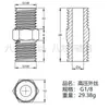 Conector de acero inoxidable 304 de alta presión con rosca macho, conector recto hexagonal engrosado, rosca macho de diámetro variable