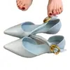 Sapatos Mary Jane de Nicho Inspirados em Design, Primavera 2026, Estilo Francês Gentil e Elegante, Sapatos de Salto Baixo Azuis de Bico Fino com Recortes Rasos
