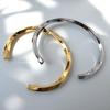 Pulsera Clásica de Moda de Lujo Ligero Simple Mobius Torcida Acero de Titanio Pulsera Abierta Oro 18k Color Acero