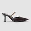Sandalias de Exterior para Mujer de Verano, Estilo Nuevo, Tacón Fino, Punta Fina, de Comercio Exterior Europeo y Americano, Sandalias de Tacón Alto Versátiles, Simples y Elegantes