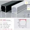 Lámpara lineal LED ranura de aluminio lámpara lineal lineal lámpara lineal empotrada perfil U de aleación de aluminio lámpara lineal de montaje abierto con ranura para tarjeta de aluminio