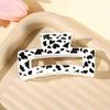 Pinza Rectangular con Estampado de Vaca para Agarre Trasero de la Cabeza, Pinza para el Cabello Diaria para Cola de Caballo, Lindo Tocado, Accesorios para el Cabello al Mayoreo