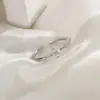 Anillo de Circonita de Trébol de Cuatro Hojas, Anillo de Flor de Cuatro Hojas de la Suerte, Estilo Moderno y Sencillo, Banda Delgada, Anillo Abierto de Estrella de Cuatro Puntas Cruzada