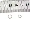 Alambre de Plata Pura 999 Espaciadores en Forma de Aro Anillos Espaciadores Sólidos Accesorios Hilo para Ensartar Cuentas Pulsera de Cristal