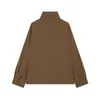 Gabardina Oversize con Cuello Alto, Estampado Floral, Plisada, Estilo Ropa de Trabajo, Moda Europea y Americana Transfronteriza